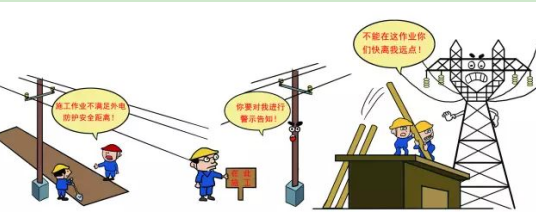 禁止在高压线附近使用建筑电动葫芦